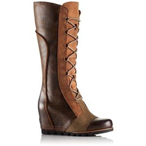 NEW Sorel Tall Joan of Arctic Wedge Lace-Up Boots